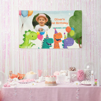 Little Dino 1st Birthday Banner