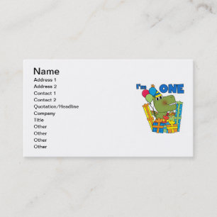 Little Dino 1st Birthday T shirts and Gifts Business Card