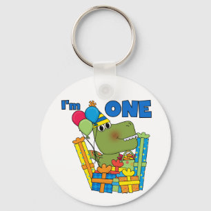 Little Dino 1st Birthday T shirts and Gifts Keychain