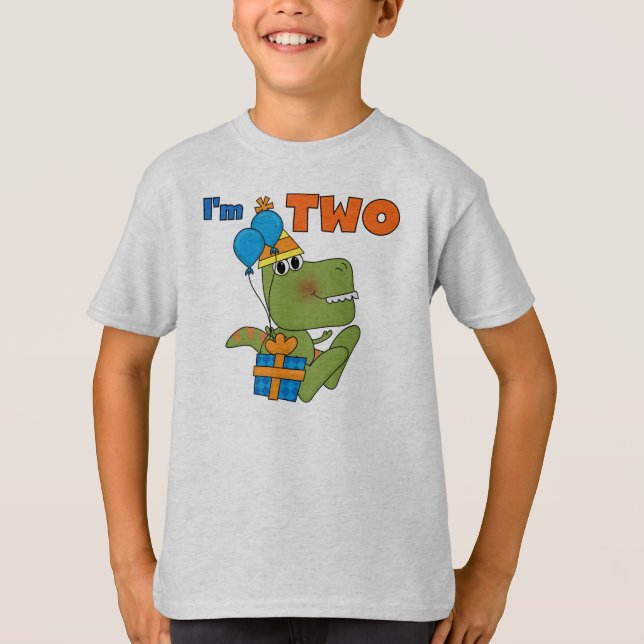 Little Dino 2nd Birthday Tshirts and Gifts (Front)