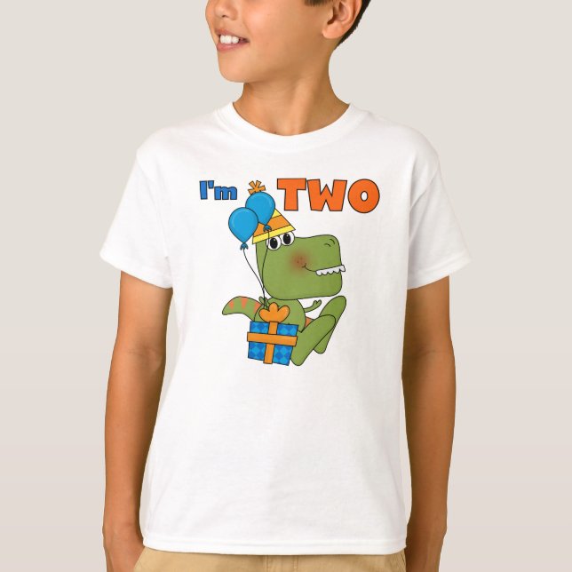 Little Dino 2nd Birthday Tshirts and Gifts (Front)