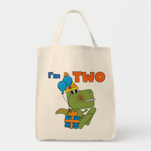 Little Dino 2nd Birthday Tshirts and Gifts Tote Bag