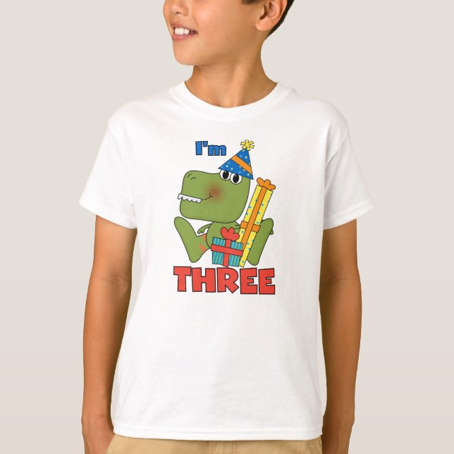 Little Dino 3rd Birthday Tshirts and Gifts (Front)