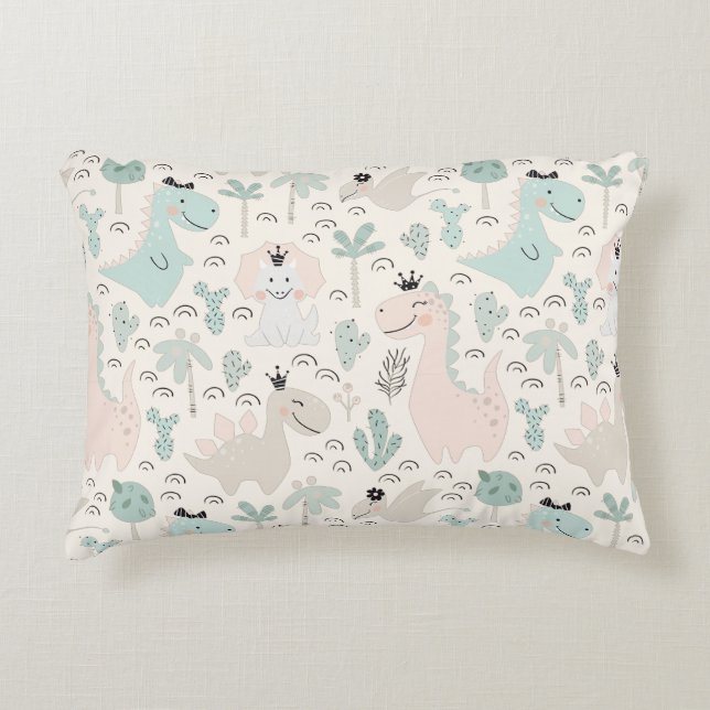 Little Dino Delight   Accent Pillow (Front)