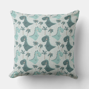 Little Dino Delight Throw Pillow