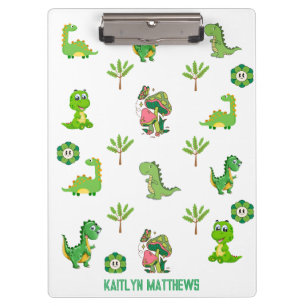 Little Dino School , Personalized Back to School Clipboard