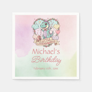 Little Dinosaur Birthday Personalized Napkin