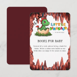 Little Dinosaur Is on the Way Books for Baby Enclosure Card