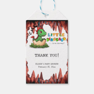 Little Dinosaur Is on the Way Gift Tags