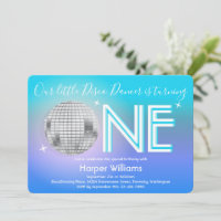 Little Disco Dancer One First Birthday Invitation