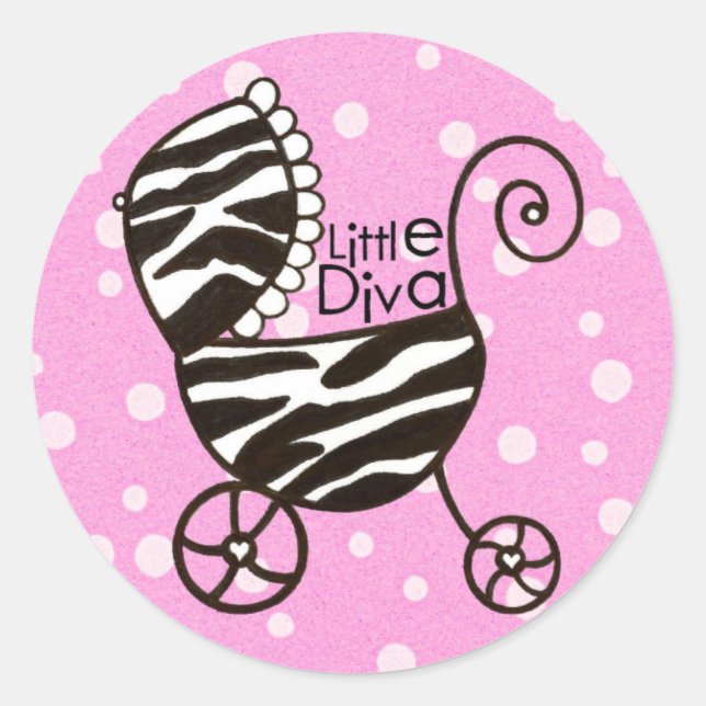"Little Diva" baby stickers (Front)