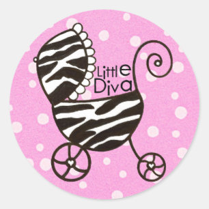 "Little Diva" baby stickers