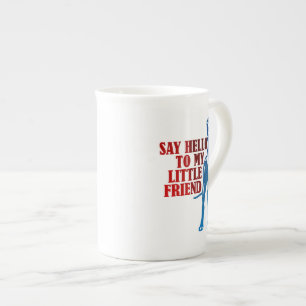 Little dog, big friend bone china mug