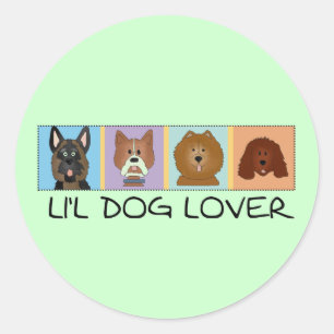 Little Dog Lover Tshirts and Gifts Classic Round Sticker