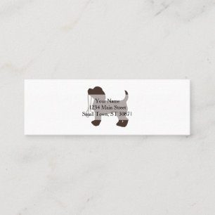 Little dog silhouette - Choose background color Mini Business Card