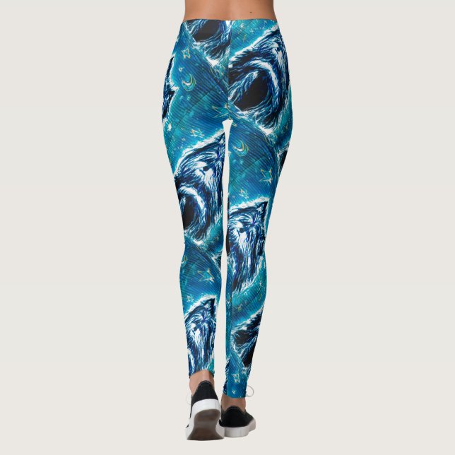 Little Doggy in blue Leggings (Back)