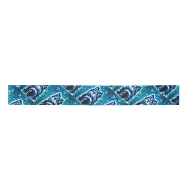 Little Doggy in blue Satin Ribbon (Front)