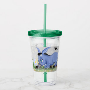 Little Donkey and Daisy Acrylic Tumbler