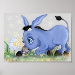 Little Donkey and Daisy - Add Your Picture / Text Poster