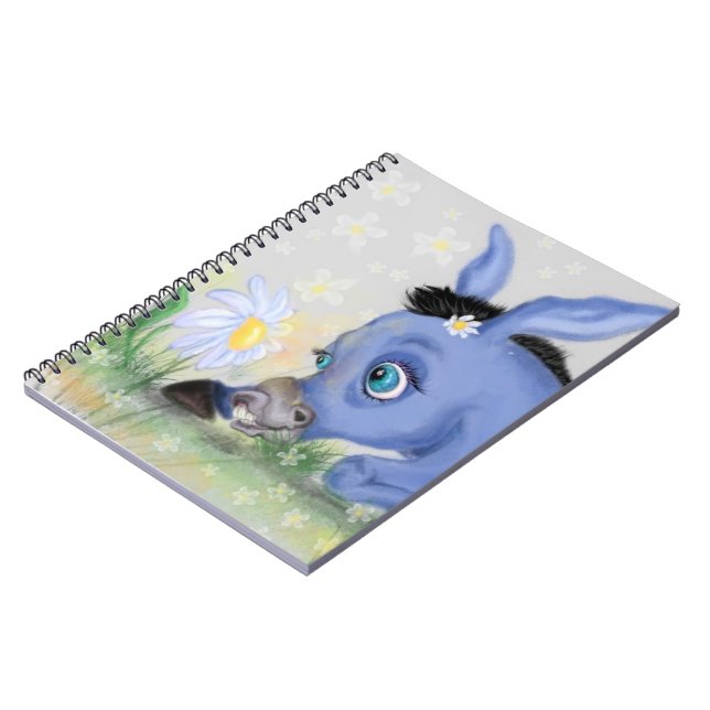 Little Donkey and Daisy - Cute Notebook (Left Side)