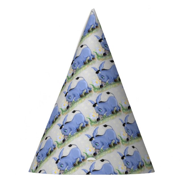 Little Donkey and Daisy Party Hat (Left)