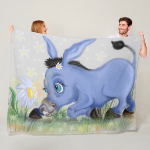 Little Donkey and Daisy - Sweet Fleece Blanket