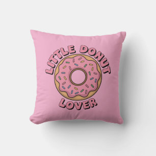 Little Doughnut Lover Kids Throw Pillow