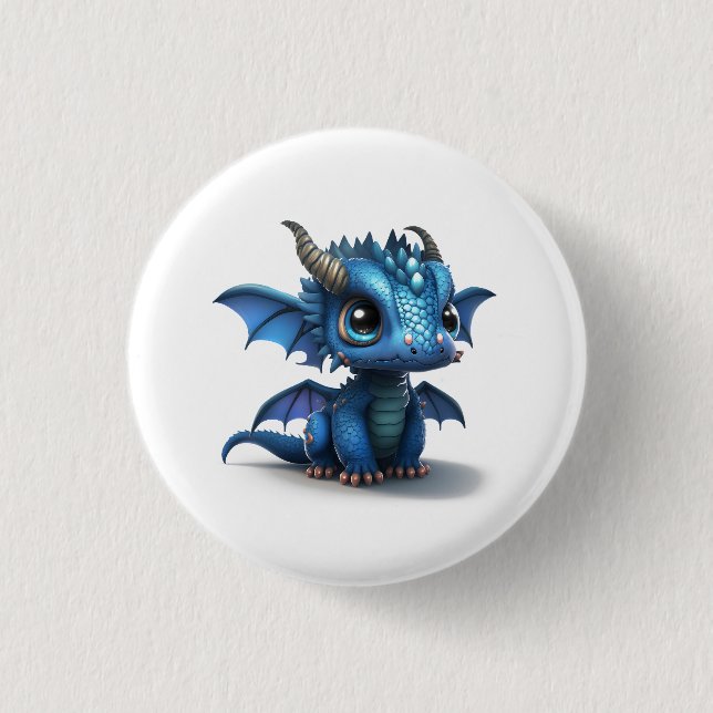 Little Dragon 1 Inch Round Button (Front)