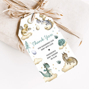 Little Dragon Baby Shower Favour Tags
