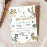 Little Dragon Baby Shower Invitation<br><div class="desc">Welcome your little one with our heartwarming Dragon Baby Shower Invitation Printable. Personalize to share the joy with your loved ones!

BS1100</div>
