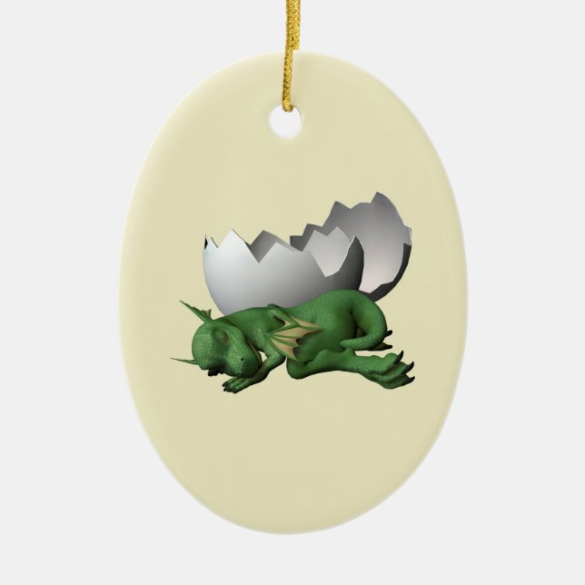 Little Dragon Ceramic Ornament (Front)