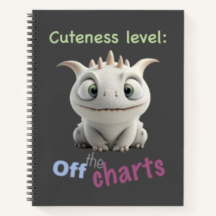 Little Dragon Cuteness Level Cute Adorable Funny  Notebook