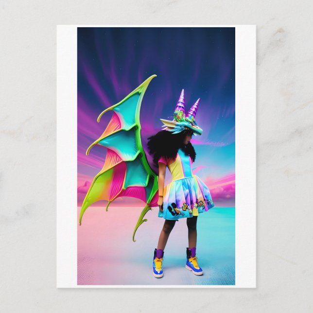 Little Dragon Girl Postcard (Front)