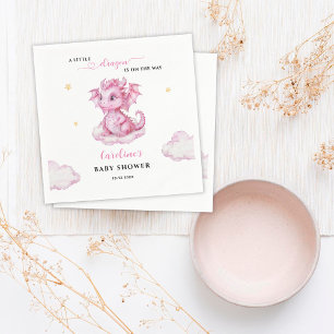 Little Dragon is on the Way Baby Shower Napkin