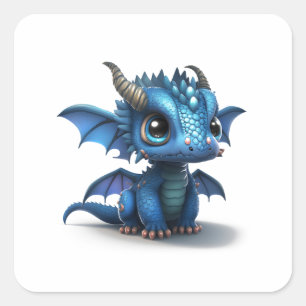 Little Dragon Square Sticker