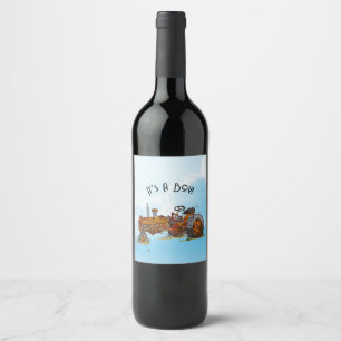 Little Driver On His Way Wine Label