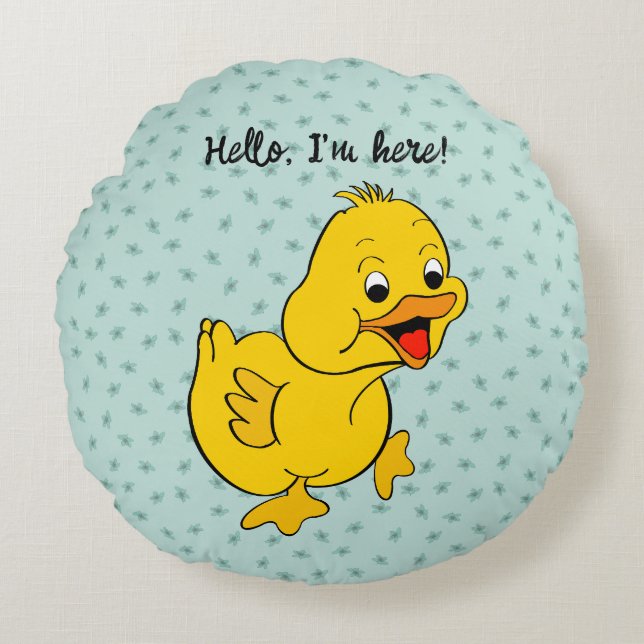 "Little Duck" Baby Pillow (Front)