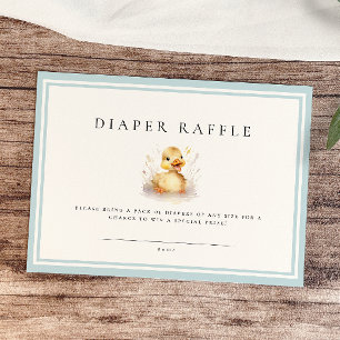 Little Duck Baby Shower Diaper Raffle Ticket