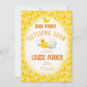 Little Duck Hatching Soon Baby Shower Invitation