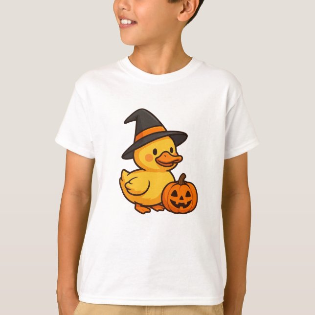 Little Duck in Halloween World Boys’T-shirts T-Shirt (Front)