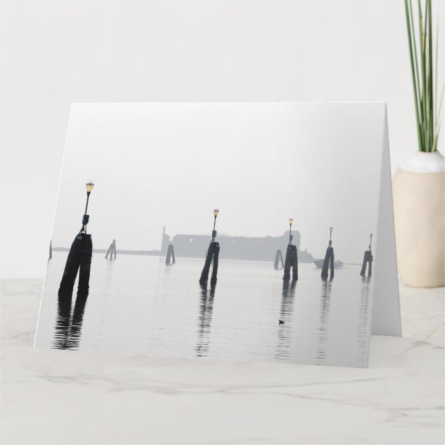 LITTLE DUCK ON THE LAGOON Folded Greeting Card (Front)