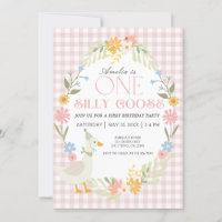  Little Duck Theme First Birthday Invitation