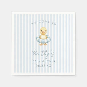 Little Duckling Boy Baby Shower paper napkins