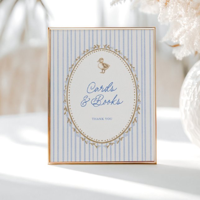 Little Duckling Cottage Blue Cards and Books Poster (Creator Uploaded)