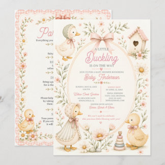 Little Duckling Dreams Baby Shower Invitation