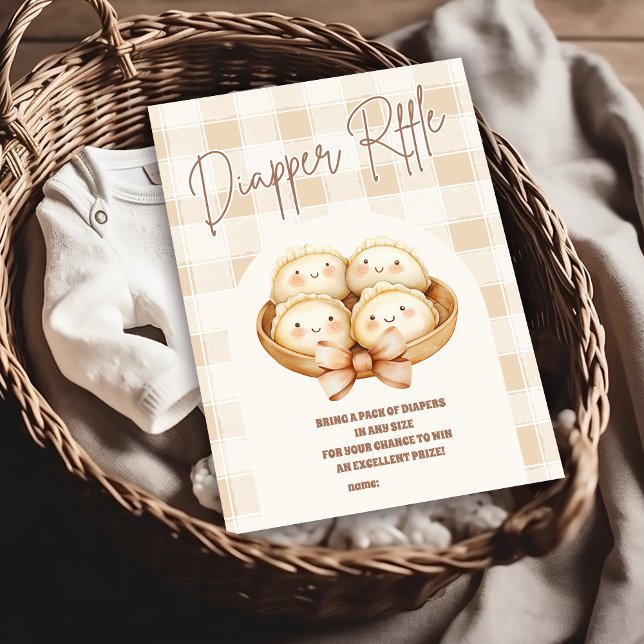 Little Dumpling Baby Shower Diapper Raffle  Enclosure Card (Creator Uploaded)
