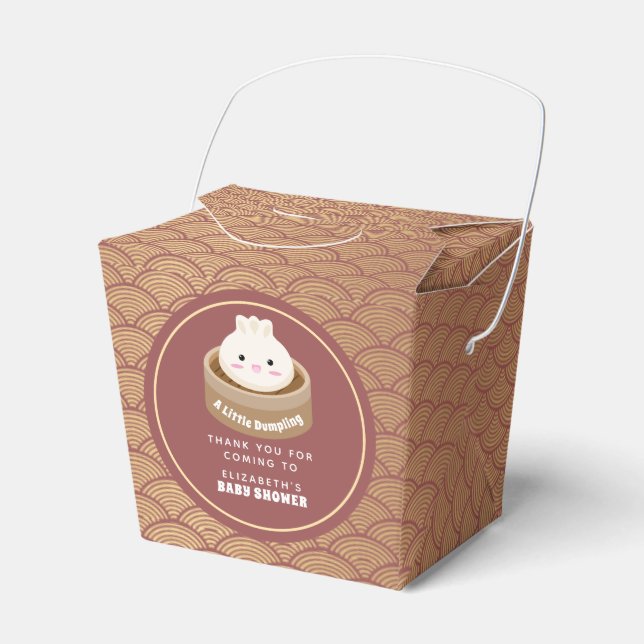 Little Dumpling Baby Shower Favor Box (Front Side)