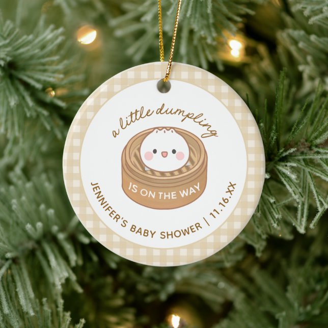 Little Dumpling Baby Shower Favours Ornament (Tree)