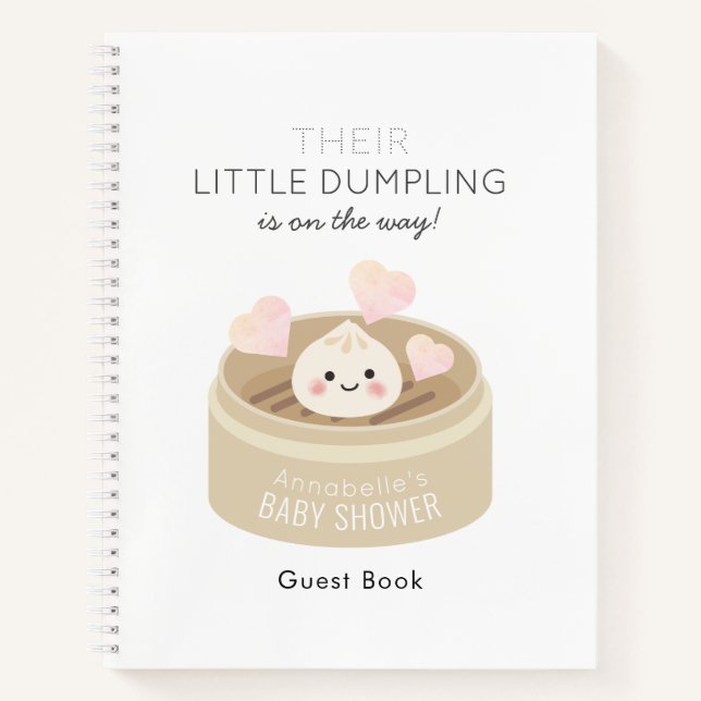 Little Dumpling Baby Shower Guest Book (Front)