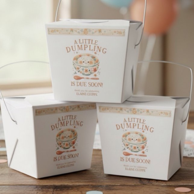 Little Dumpling Bao Bun Baby Shower Favor Box (Creator Uploaded)